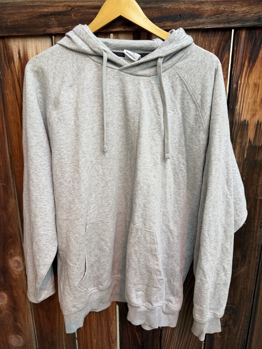 Gymshark Crest Pullover Hoodie Light Grey Heather 
Men's XXXL 3XL